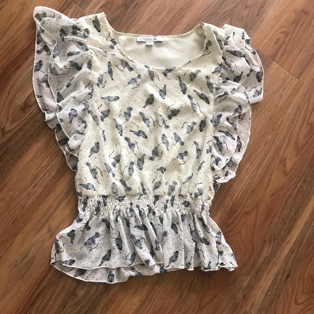 DONATED! Darling Forever 21 Bird Shirt 🐦 - Picture 3 of 8